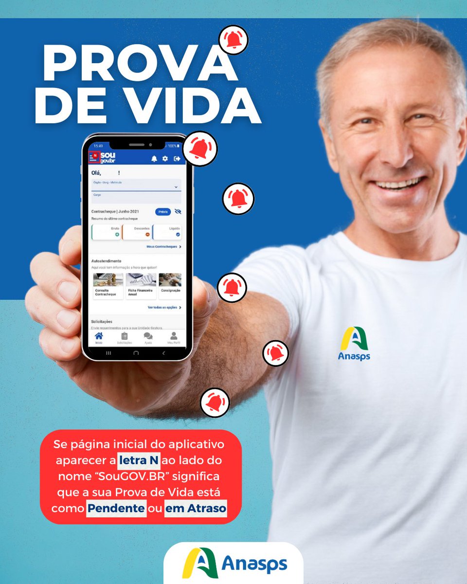 Anaspsbrasil's tweet image. 🚨 Atenção servidor público federal: você não precisa sair de casa para realizar a prova de vida obrigatória anual. É possível realizar o procedimento direto do celular, através do reconhecimento facial.
Saiba ➕️👇🏻
anasps.org.br

#servidorpublico #inss #provadevida