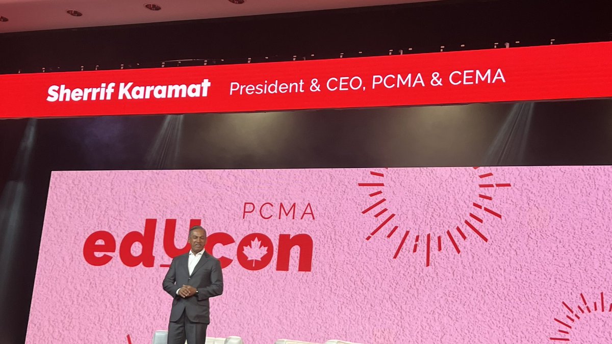 An amazing conductor @rebeccamakonnen , a friendly host country champion @meetcanada’s @vdevisscher, and an incredible orchestra director @pcmahq’s @SherrifK setting the tone at #pcmaec opening session gracias 🙏