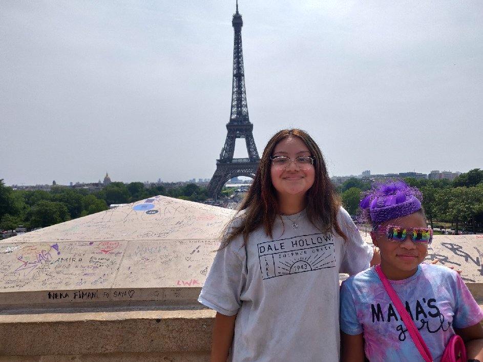 CookMagnet's tweet photo. We are immensely proud of our Advanced Art Ambassadors, Dennim Teart &amp; Norma Rodriguez, who traveled with their Art Teacher, Chris Perkins, and Karine Parker, Director of BeThePeaceBeTheHope, to France to attend the opening of their collaborative exhibition. #MagnetSchools https://t.co/pcQlUhUlKU