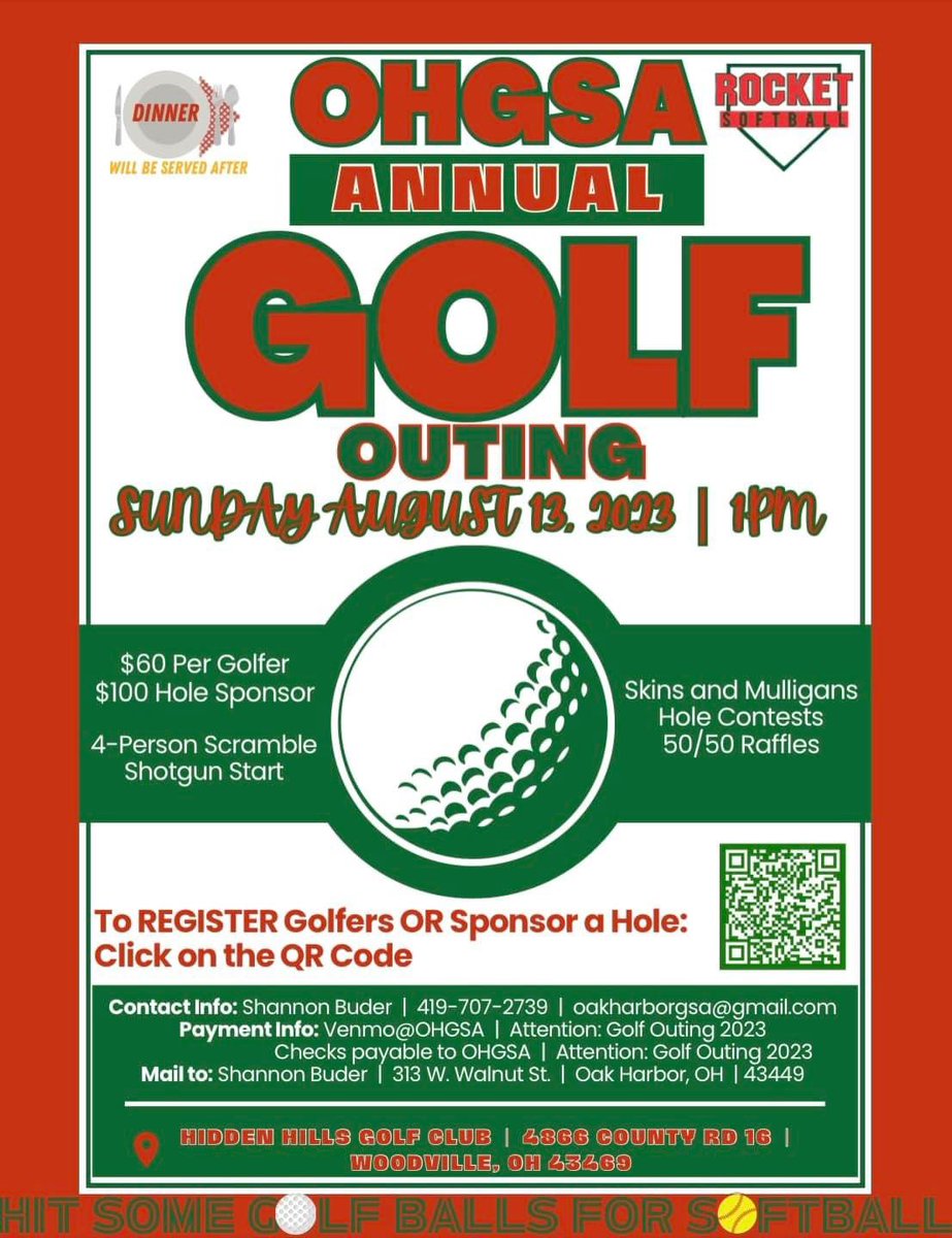 Please consider supporting 🚀 🥎 at our annual golf outing! Always a fun time!