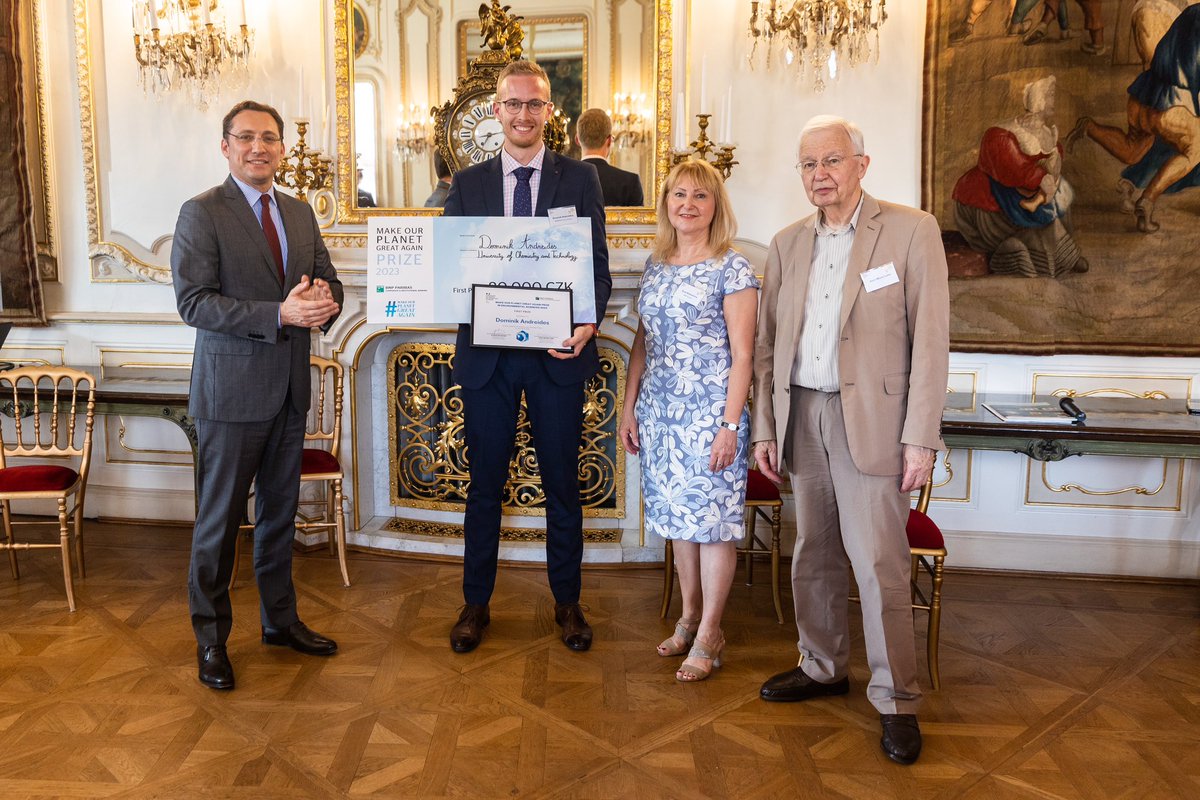 Dominik Andreides (@dandreides) on Twitter photo Deeply honored for being awarded the 1st Prize in the MOPGA. Huge thanks to <a href="/France_CZ/">La France à Prague 🇫🇷🇨🇿</a> for organizing this prestigious event and to <a href="/BNPParibas/">BNP Paribas Group</a> for their generous sponsorship. Special thanks to <a href="/VSCHT/">VŠCHT / UCT Prague</a> for the nomination and <a href="/abtgroupuct/">Anaerobic Biotechnology Group</a> for the support!
Photo: © Eva Kořínková Deeply honored for being awarded the 1st Prize in the MOPGA. Huge thanks to <a href="/France_CZ/">La France à Prague 🇫🇷🇨🇿</a> for organizing this prestigious event and to <a href="/BNPParibas/">BNP Paribas Group</a> for their generous sponsorship. Special thanks to <a href="/VSCHT/">VŠCHT / UCT Prague</a> for the nomination and <a href="/abtgroupuct/">Anaerobic Biotechnology Group</a> for the support!
Photo: © Eva Kořínková
