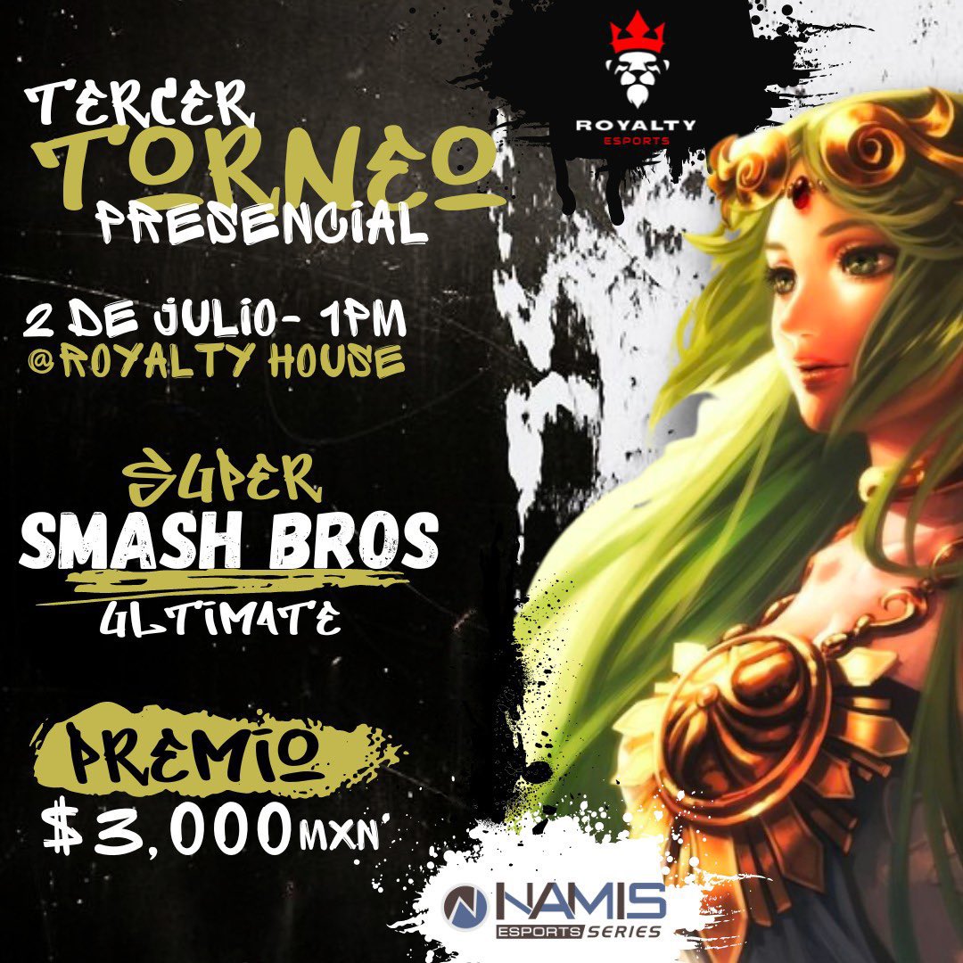 ¡Recuerden que este fin semana es la 3era edicion de Namis @ Royalty House 3!

- $3000 pesos de pot
- 2 de Julio

Ahí nos vemos!

Start.gg/Royalty3