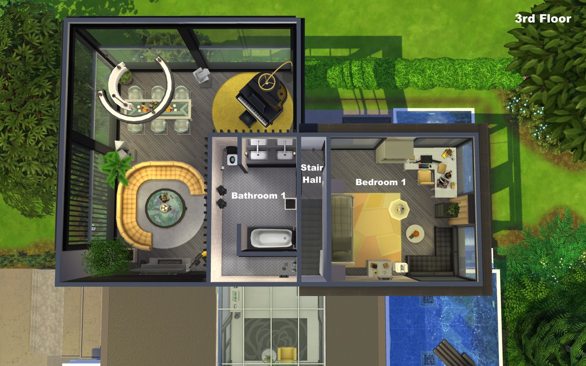 asimialex's tweet photo. Floorpans of 5 Ridgeline Drive are here! It has 2 pools on different levels that are connected with a waterfall. Master suite, gym & laundry on the lower level
Kid's room on the upper level
#TheSims #TheSims4 #ShowUsYourBuilds #HOTSC @TheSims @TheSimmersSquad #SimsCreatorsCom https://t.co/3AY2NCKuXu