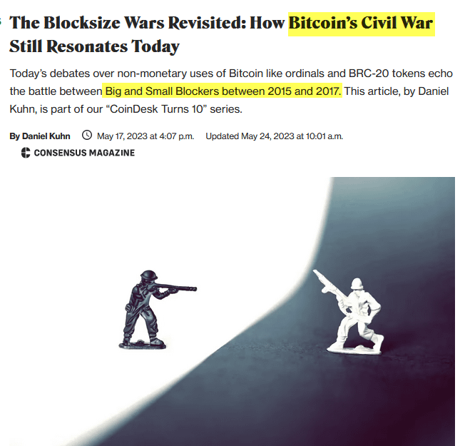 The Blocksize Wars Revisited: How Bitcoin's Civil War About