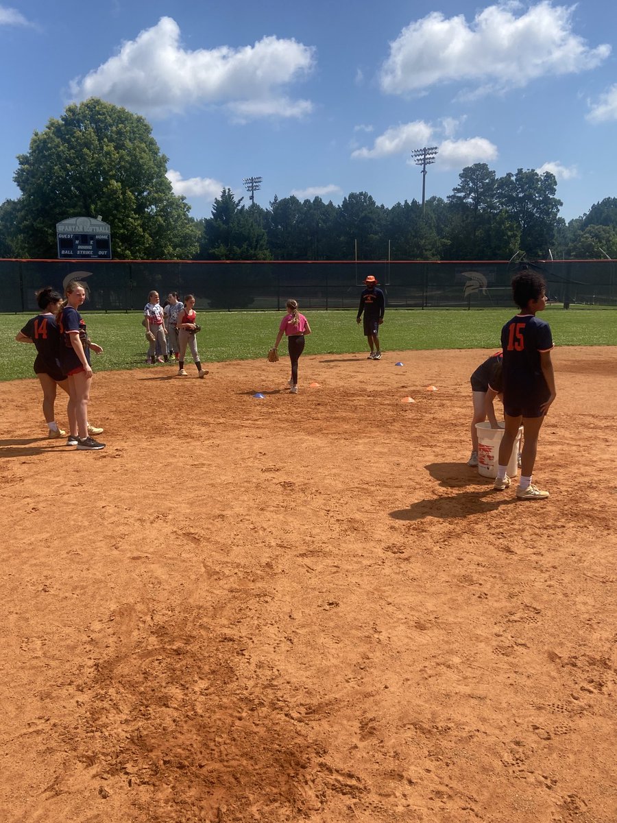 Future Lady Spartans already putting in work at camp!  GO SPARTANS