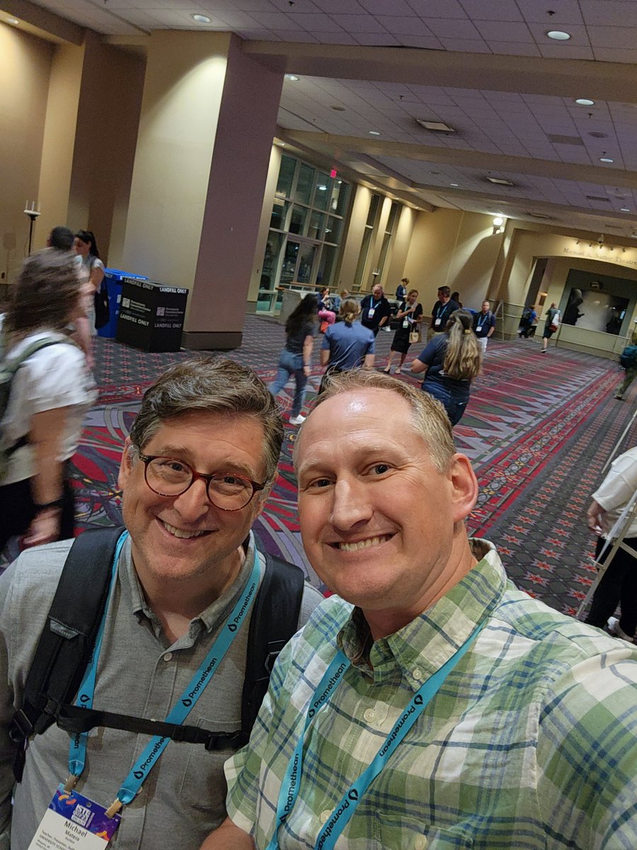 So excited to have a few minutes to visit with a #gamification legend, @mrmatera, at #ISTELive #ISTE2023 !