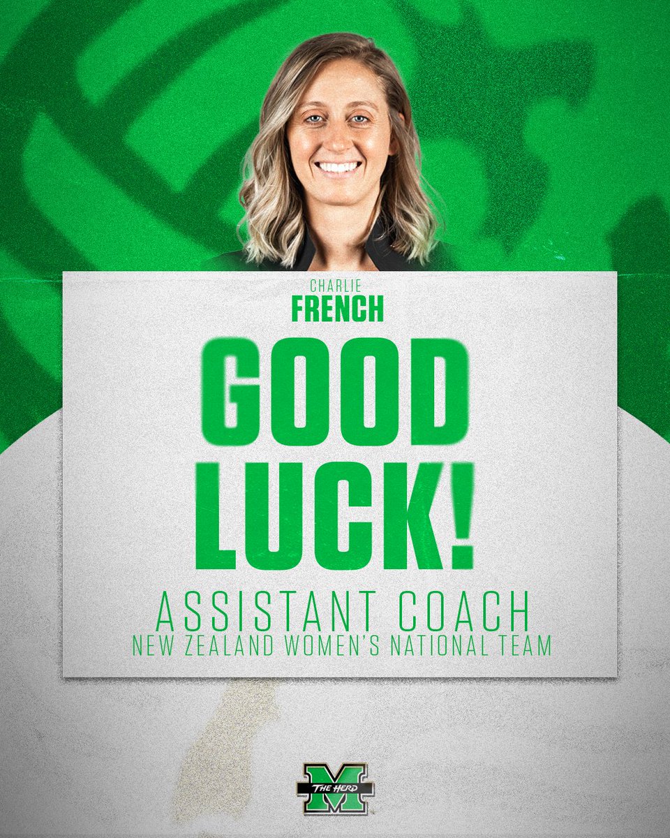 𝐆𝐨𝐨𝐝 𝐥𝐮𝐜𝐤 𝐢𝐧 𝐂𝐡𝐢𝐥𝐞 𝐂𝐨𝐚𝐜𝐡 𝐅𝐫𝐞𝐧𝐜𝐡!

Marshall volleyball assistant coach Charlie French to be assistant on New Zealand women's national team staff for test series in Chile!

🔗: bit.ly/FrenchACNewZea…

#WEoverME // #WeAreMarshall