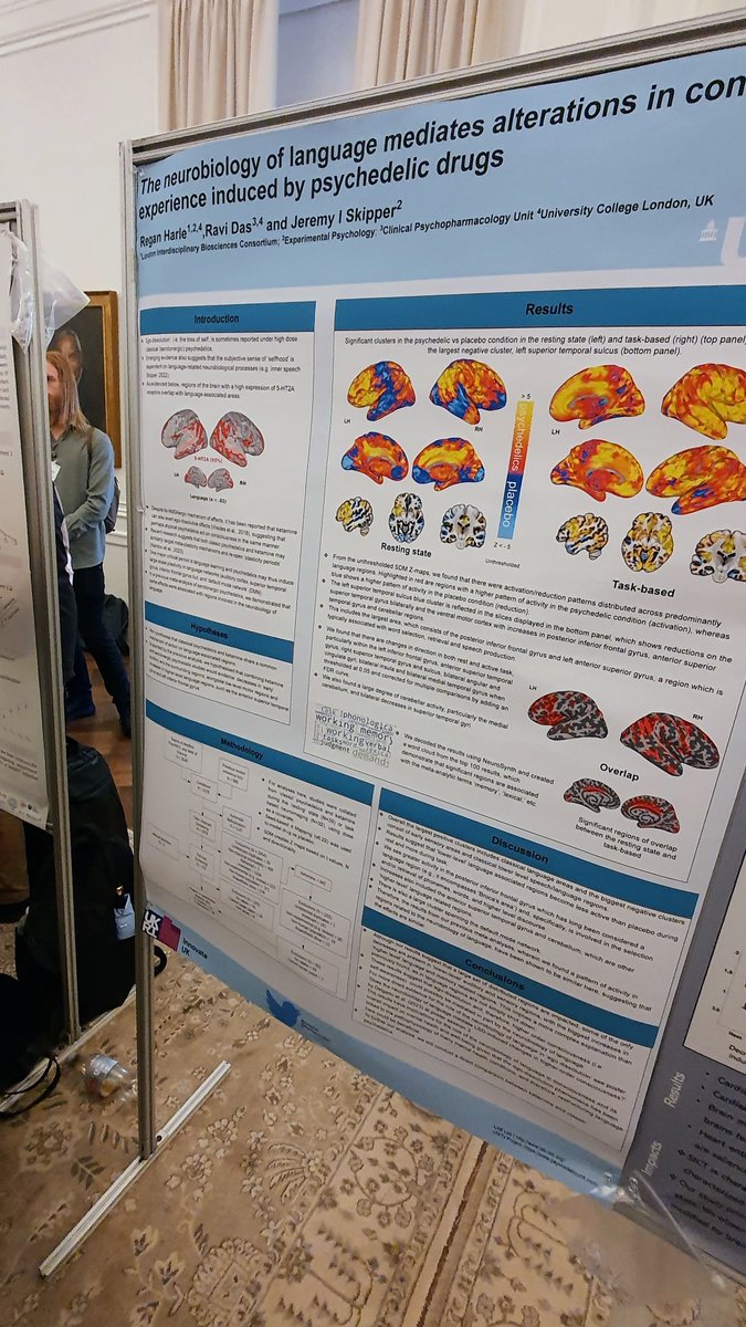 thelablab's tweet photo. And here is our 3rd #ASSC26 poster from the amazing @LIDo_DTP based @reggae_regan and Dr Ravi Das. It includes neuroimaging meta-analyses of โclassicโ psychedelics + ketamine suggesting, again, that the neurobiology of language is a key target of these hallucinogens. ๐๐ง ๐ฝ๐ https://t.co/UkFMshxjjR