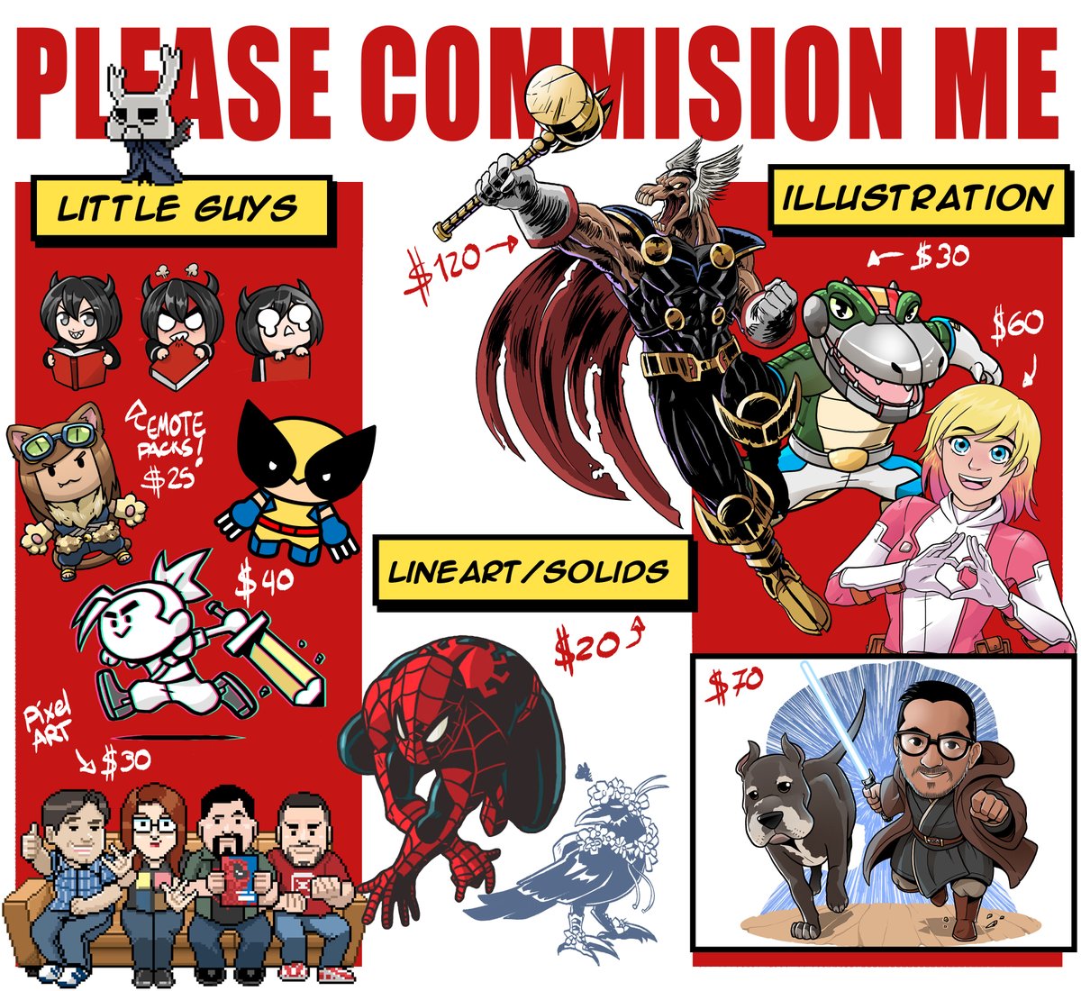 TenshiArtsGt's tweet image. Commision time! Life's been...not rough, but slightly mean workwise, so i need some income. Feel free to help out or spread the word! OuO