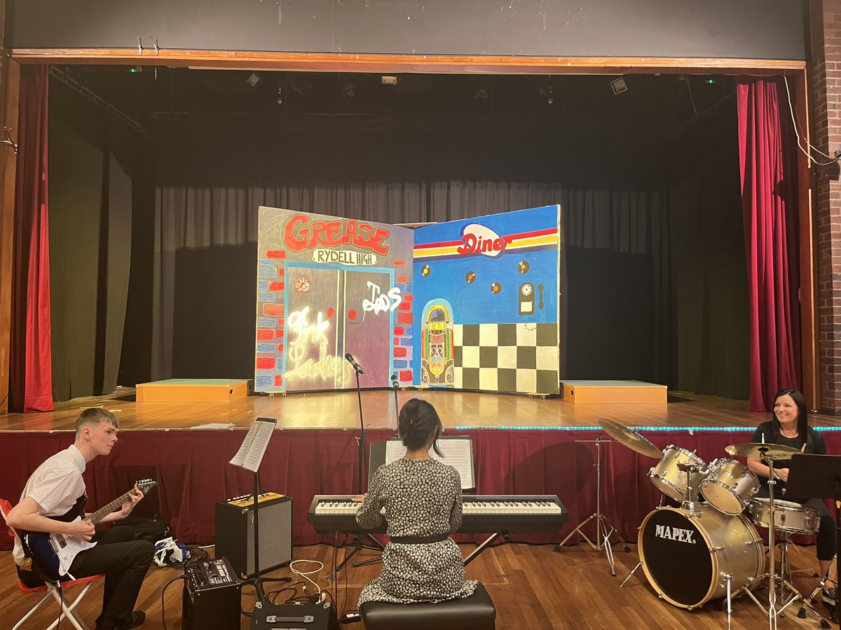 The band is in. The sets are painted. The performers are ready. We cannot wait to perform our Mini Musical, Grease tomorrow night! #WACsuccess #WACevents #Musical #Wegotogether @WhitburnAC