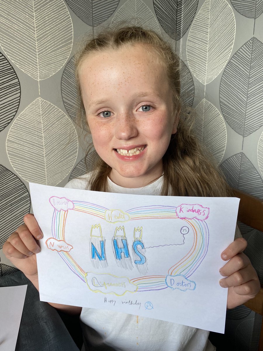 CUffindall's tweet photo. @ParkstoneP Jessica was very excited to enter the nhs art competition and got straight to work ❤️
After all they looked after her and her sister so well during their operations 😊 https://t.co/BiajzCGjdq