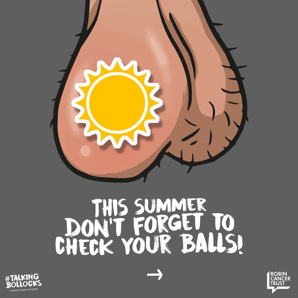 If something doesn't feel right, getting it checked could save your life! 🍒

Testicular cancer is 96% curable! Check monthly for lumps, heaviness, swelling, pain and hardness.

For more info, visit our website 👇therobincancertrust.org/testicular-can…

#testicularcancer #talkingbollocks