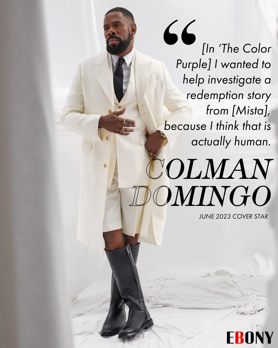 Our June cover star, @colmandomingo, one of the stars of the new musical, 'The Color Purple,' talks about his character and why that role struck him so deeply.

Experience the full cover only on EBONY. #EBONYMag bit.ly/3NjsQKN