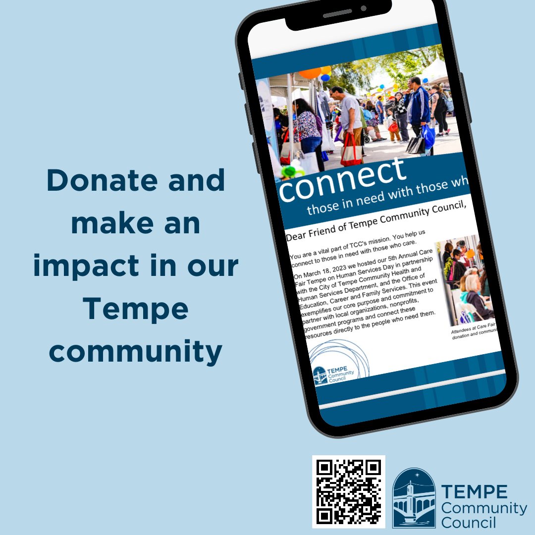 Your donation is needed more than ever to support Tempe's most vulnerable. #Donate now, and make an impact in your #Tempe community: tempecommunitycouncil.org/make-an-impact…