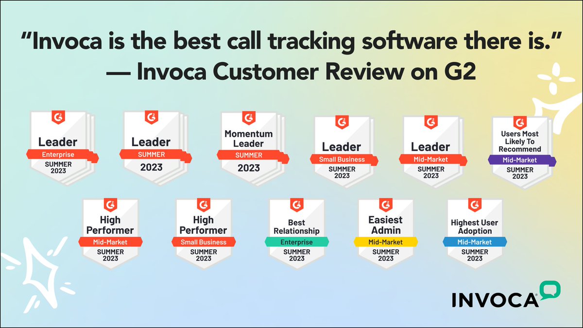“Invoca is the best call tracking software there is. It makes tracking your internal marketing efforts and affiliate programs a breeze.” — Invoca customer review on G2 📈 See firsthand why customers love Invoca: g2.com/products/invoc… #calltracking #marketing #contactcenter