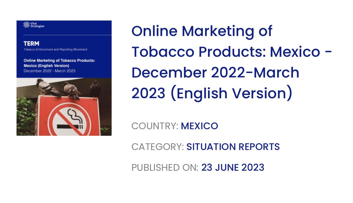 Check out TERM’s latest Mexico report to discover how electronic cigarettes are being marketed as trendy gadgets akin to cellphones and uncover other tactics retailers use to downplay their risks: bit.ly/44gkNnv