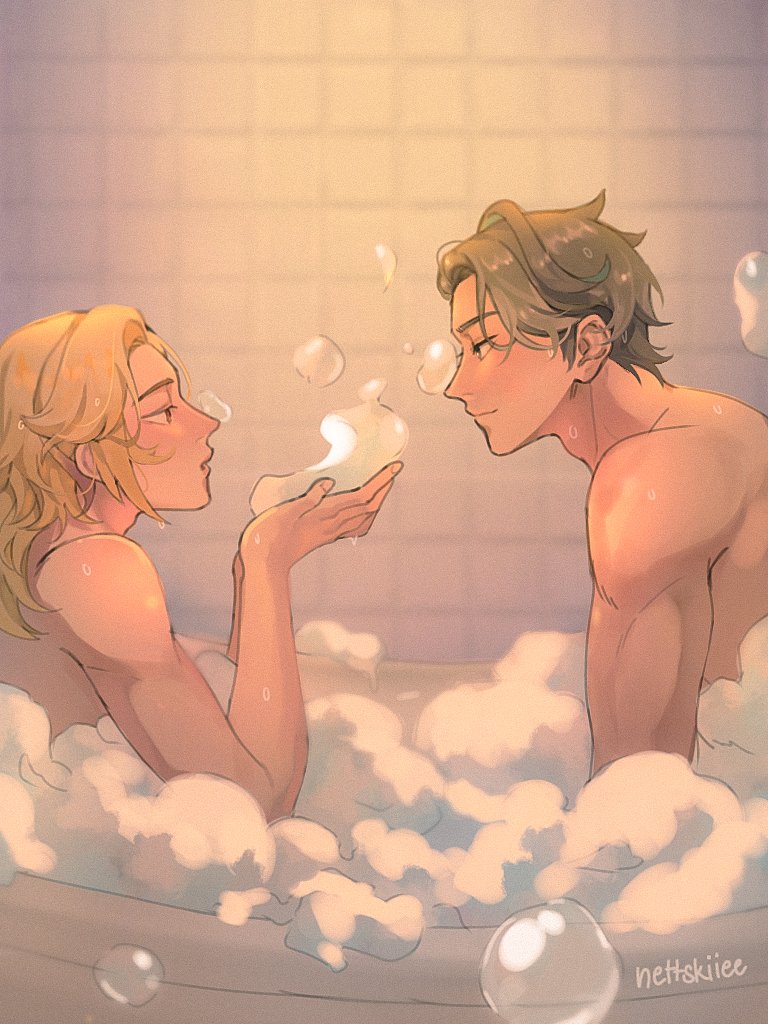 Bubble bath 🫧💖 #haikaveh #genshinimpactfanart