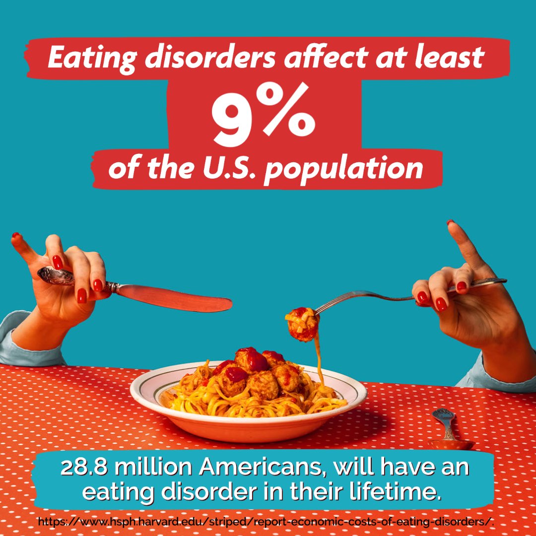 Eating disorders impact 9% of Americans, around 28.8 million in their lifetime. At #MIHealthClinic, we raise #EatingDisorderAwareness, and provide compassionate care, and support those affected by fostering understanding and recovery. Reach out for help today.🩵#SupportForAll