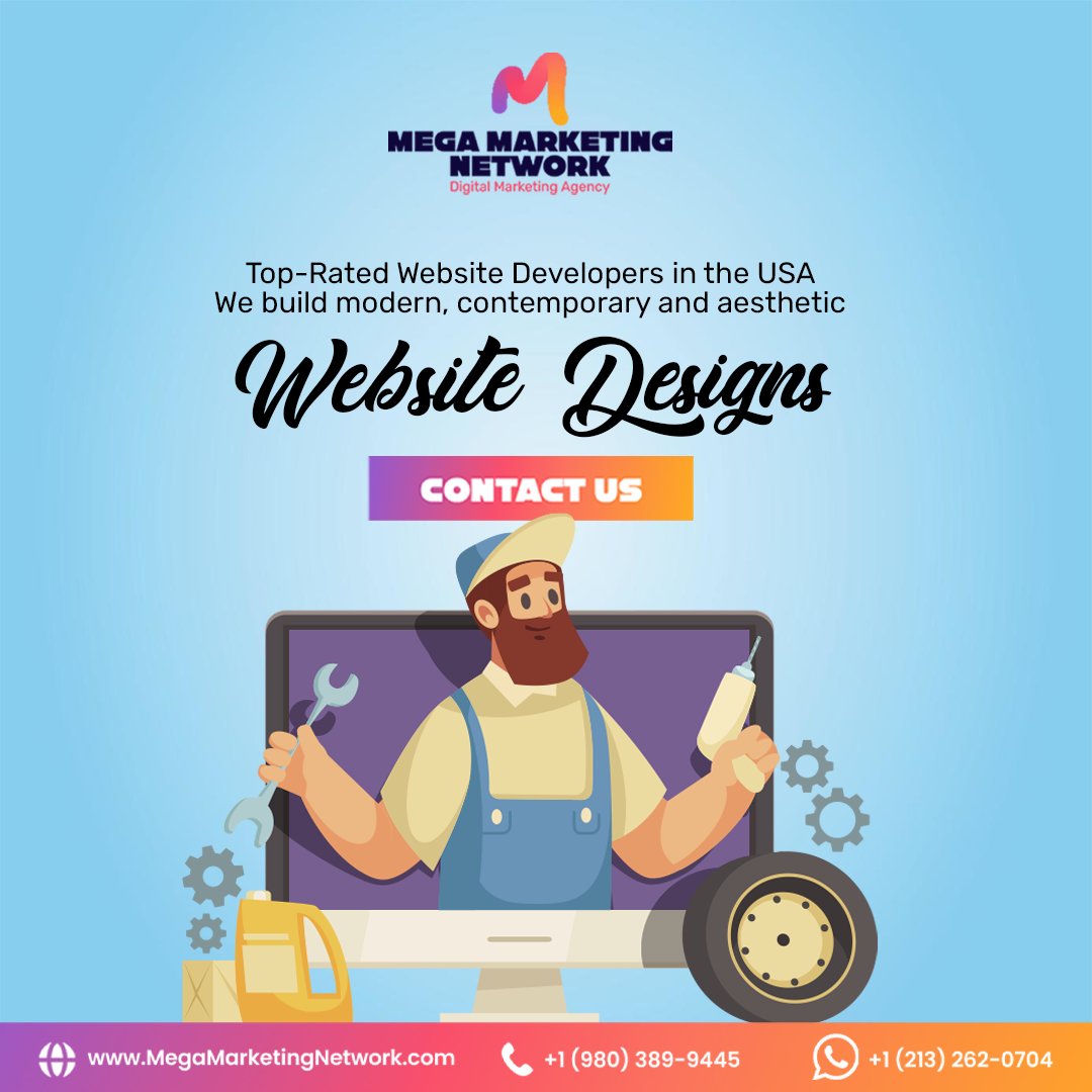 MegaMarketingPK's tweet image. Let Mega Marketing Network, Digital Media Agency help you bring your website into the 21st century with a fresh, modern design.

Contact: +92 (300) 823-7720  | +1 (213) 262-0704
Contact: +92 (340) 333-8516  | +1 (281) 790-6486

#ModernWebsiteDesign #21stCentury #MegaMarketing