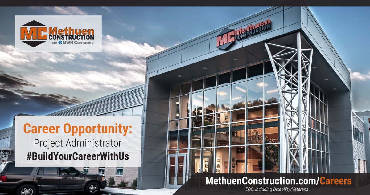 MethuenConst's tweet image. We're seeking a detail-oriented & organized Project Administrator! If you excel at coordinating projects, managing timelines, and ensuring success, this role is for you! Apply here: bit.ly/3ph1UlI and be part of our dynamic team! #ProjectAdmin #BuildYourCareerWithUs