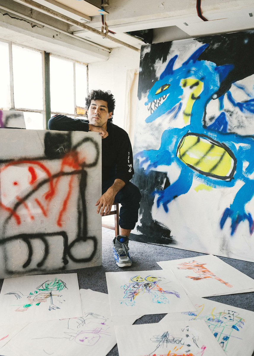 🎨 Enter the wild world of #RobertNava - a realm where monsters, myths and loud techno come to life. Immerse yourself in primordial, timeless and energy-packed creations, where ancient art merges with modern sensibilities. #ArtistsToWatch👀 #FreshPaintSeries 🖌️