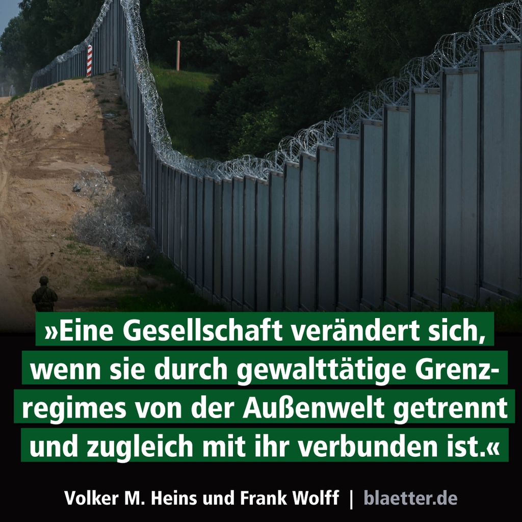 Höhere Zäune, dickere Mauern: Volker M. Heins und @wolfffra zeigen, was die »Festung #Europa« mit uns, den abgeriegelten Gesellschaften, macht: blaetter.de/ausgabe/2023/j…