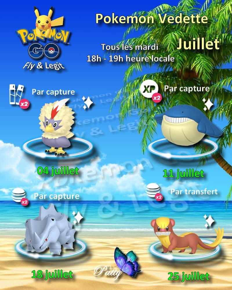 PattyPupuce's tweet photo. Hello 👋 

Pokemon vedette de juillet
Tout les mardi de 18h à 19h 

Ma page Facebook 
👇👇
https://t.co/zQVgmO7Z50

#pokemonGo #pokemonGoVedette https://t.co/FMZneLCkF8