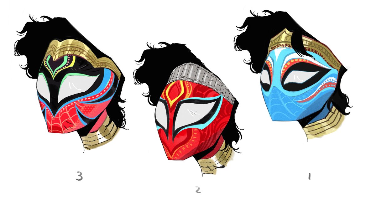 Here's some design of Pavitr Prabhakar's mask in #AcrossTheSpiderVerse