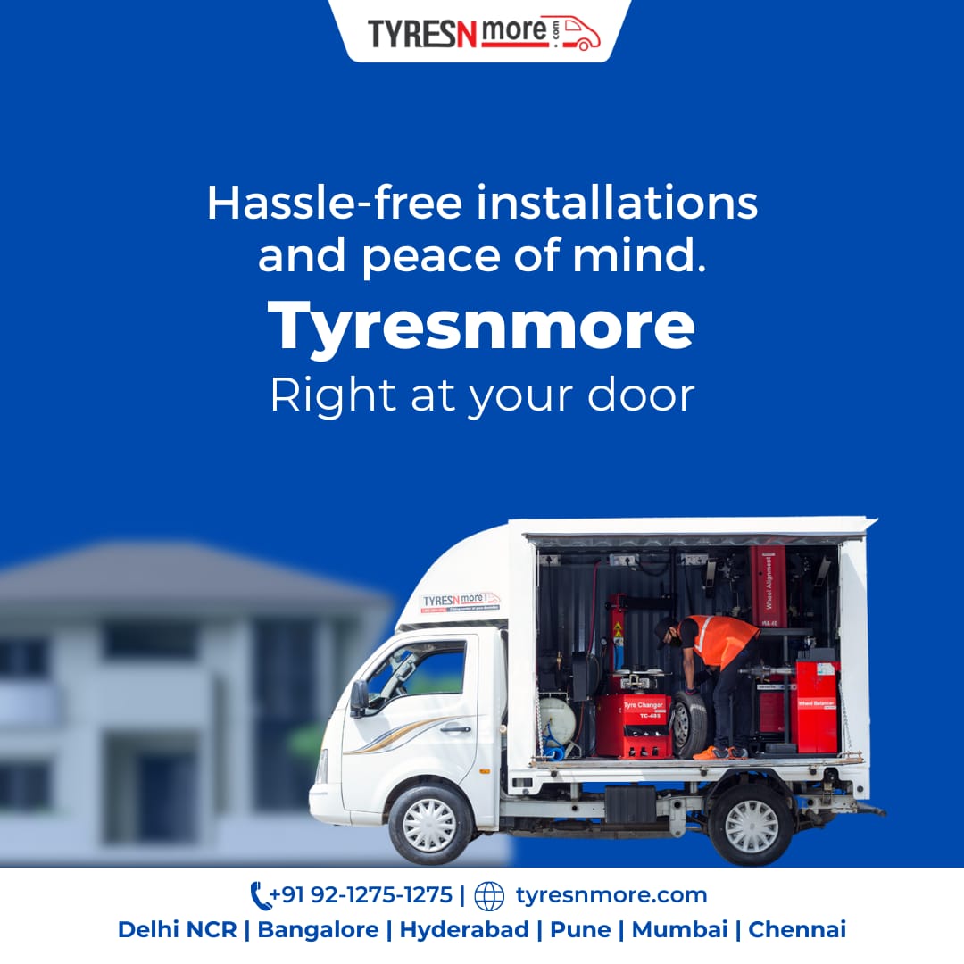 Are you struggling to find time to get your tyres replaced? Fret not! With tyresnmore have a hassle-free tyre replacement right at your door.  Just call us on +91 92127 51275 or DM us to schedule your fitment appointment.  
#TyresNmore #tyrefitment #batteryreplacement #alloywheel