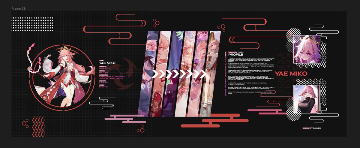 Since its my miko's birthday.
I was working on a yae miko themed deskmat for myself  and here is what i have comeup with so far.
#yaemiko #VTuberUprising 

note : this is for personal use and the credit for original art goes to the respective artists.