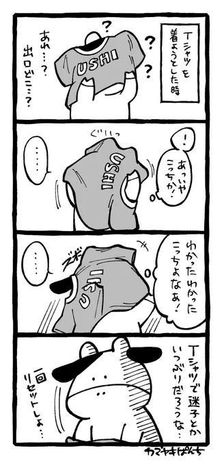 再掲4コマ絵日記「Tシャツ迷子」 