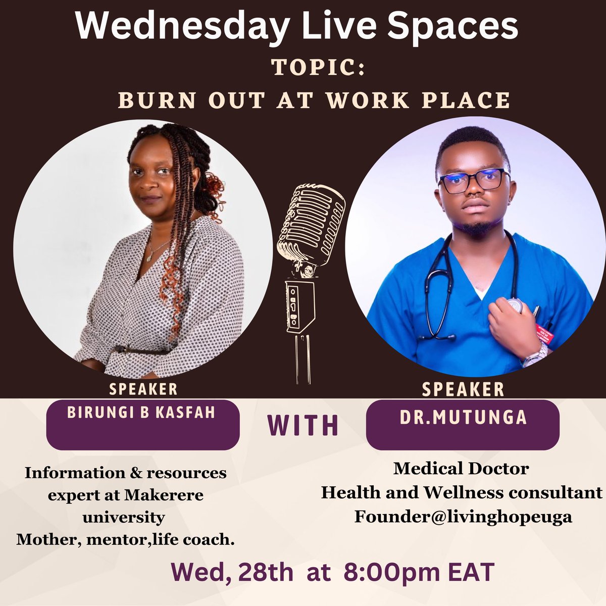 Mental health needs are part of occupational safety, and every employer should ensure that the employees’ mental health needs are met, so that they are able to work safely and function efficiently. Join us this Wednesday with our co-host @KasfahB as we talk employee Burnout🙋‍♂️💪🗣️