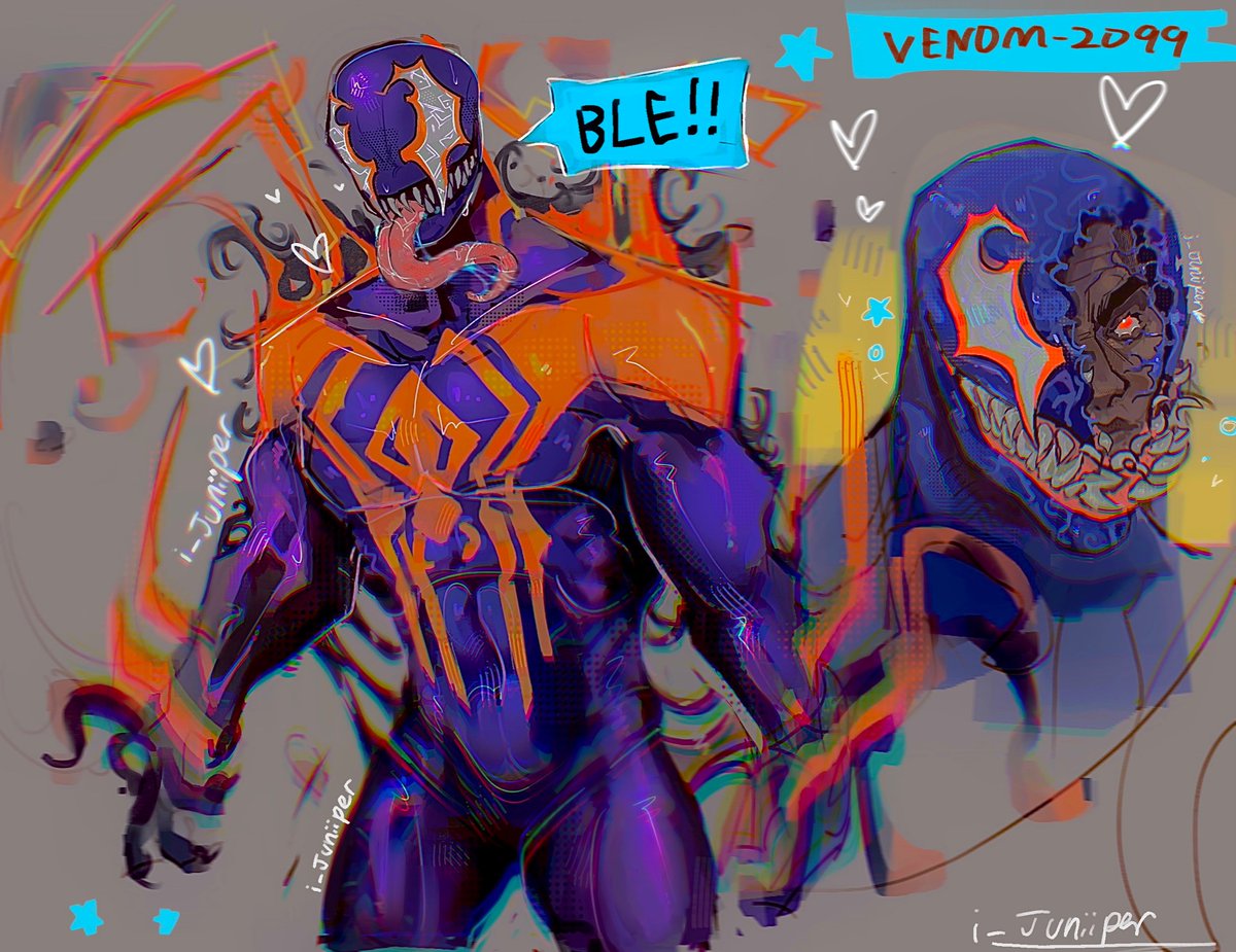 i_Juniiper's tweet photo. Miguel x Venom!! Had sm fun doing this <33 #venom #miguelohara #MiguelOHara #migueloharafanart #SpiderMan2099 #Spiderversefanart #SpiderVerse #juniiper #procreate https://t.co/2rregqvYIX