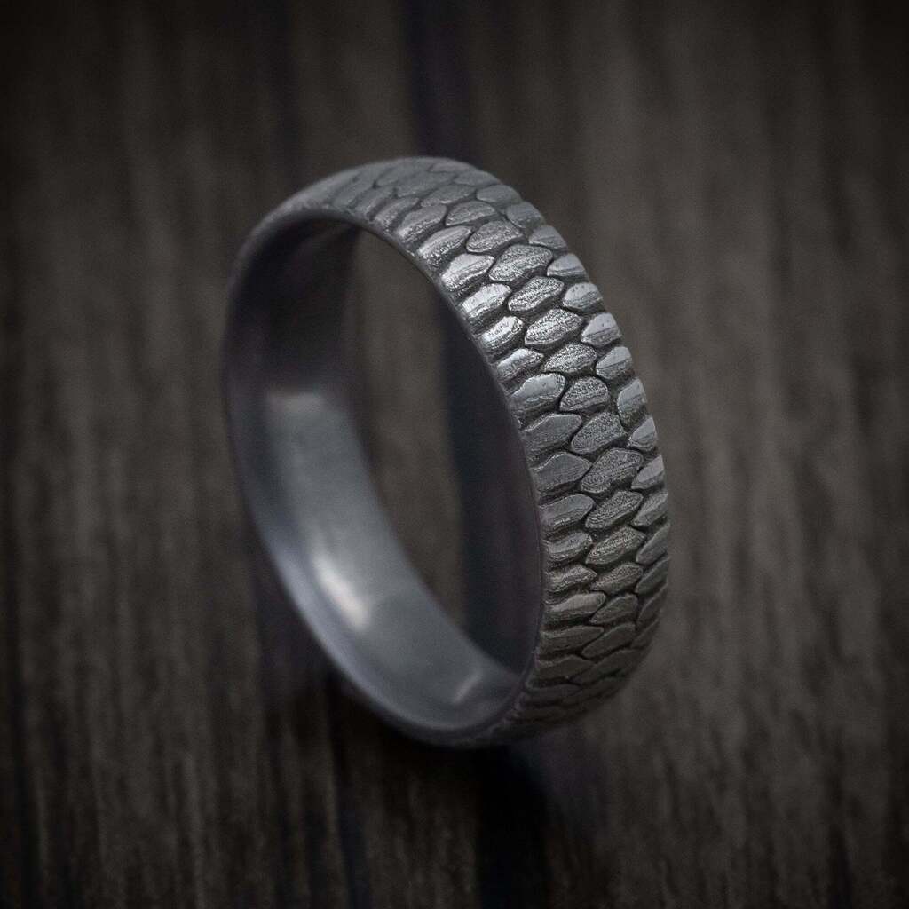 Newly listed product - Tantalum Fish Scale Pattern Design Ring - Pricing and other details are at ift.tt/8DI2oTR #weddingrings #mensrings