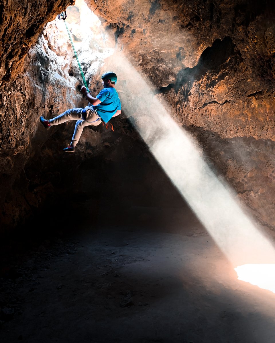 Photo of the Day: Into the unknown 🧗‍♂️ Preston Trager descended into the depths of California's desert to score a $250 GoPro Award.

#GoPro #GoProTravel #Climbing #Rapelling #California #Cave