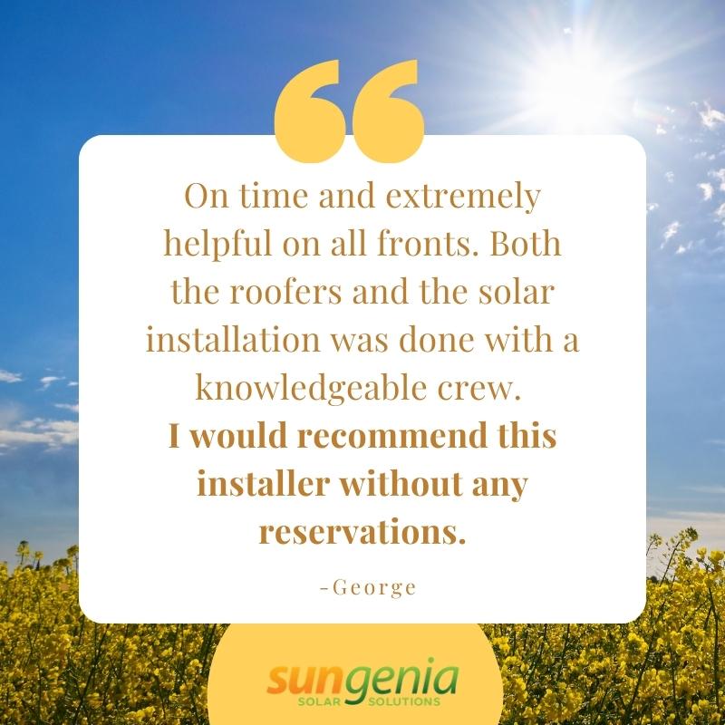 Thanks, George. We really appreciate your recommendation! It was a pleasure working with you.👍

Contact us for quality custom solar☀️ ➡️ bit.ly/sungenia

#SanDiegoSolar #GoSolar #GoGreen #SolarPV #SolarPanels #RenewableEnergy #SolarInstallation #Sungenia