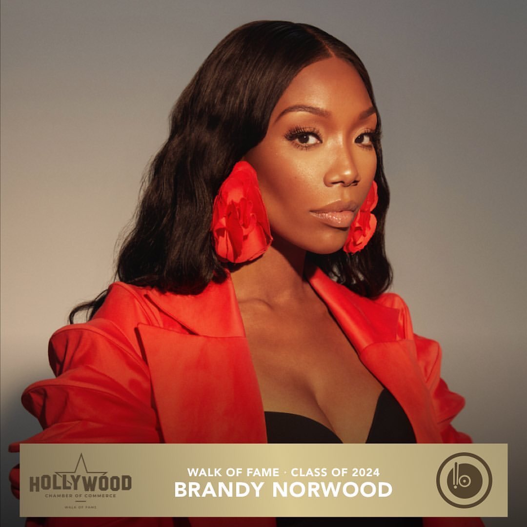 Brandy will be honored at the Hollywood Walk of Fame Class of 2024 ⭐️