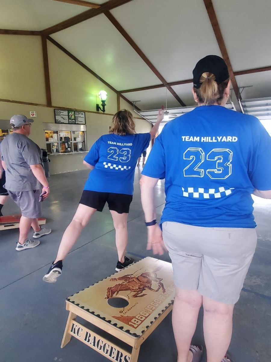 These ladies had a blast representing Hillyard in cornhole for the St. Joseph Corporate Challenge! Next month is volleyball! 🏆 #TeamHillyard #StJoMo #CorporateChallenge