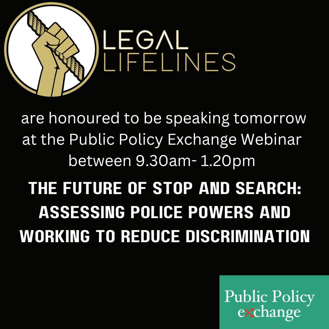 Our Managing Director Michael Herford will be contributing with a prestigious panel discussing the future of Stop and Search. Please join if you can using the link below to sign up… publicpolicyexchange.co.uk/book.php?event… #unity #community #justice