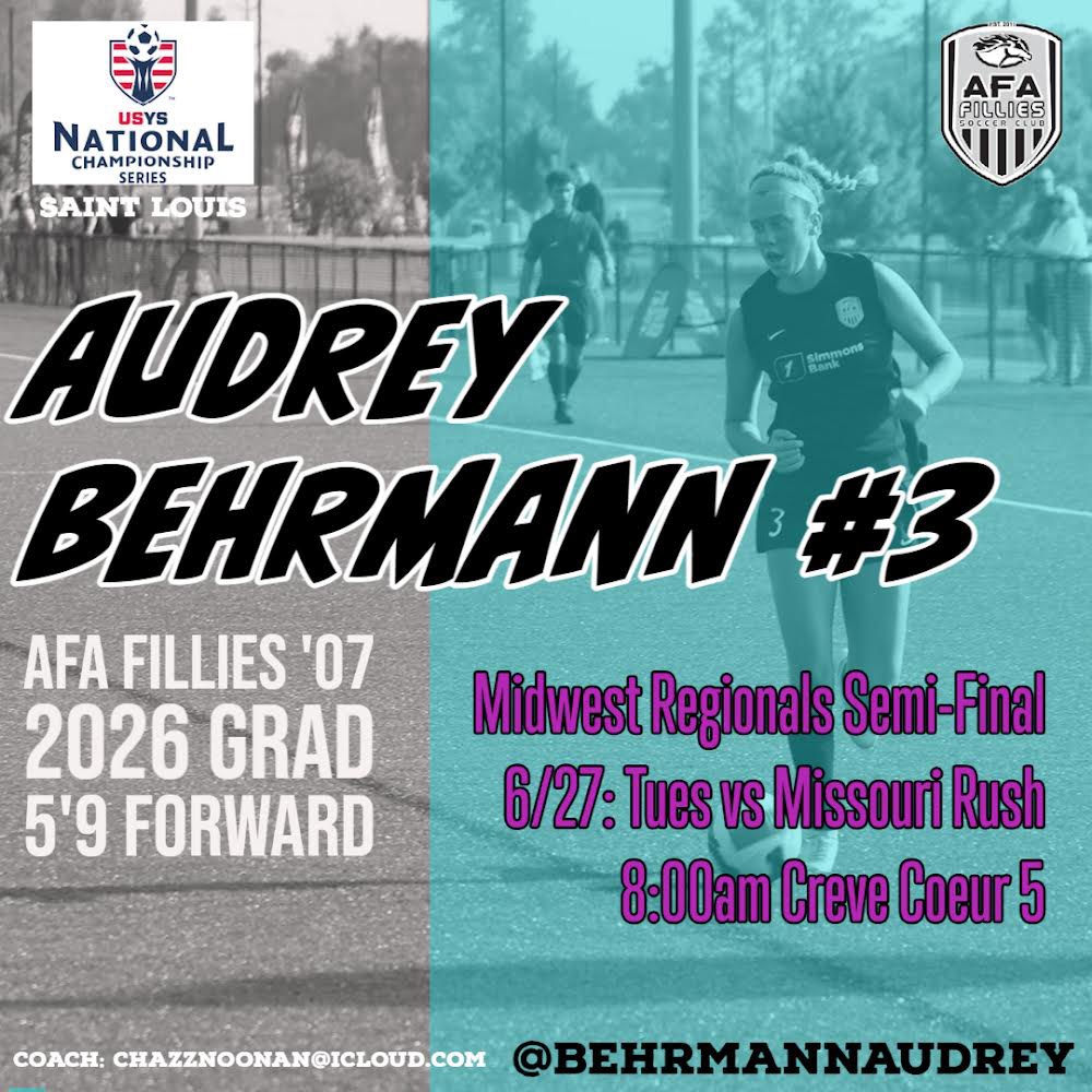 Midwest Regional Championship Semi-Finals❗️❗️<a href="/AFAFillies/">AFA</a> <a href="/usyscups/">US Youth Soccer Cups</a>