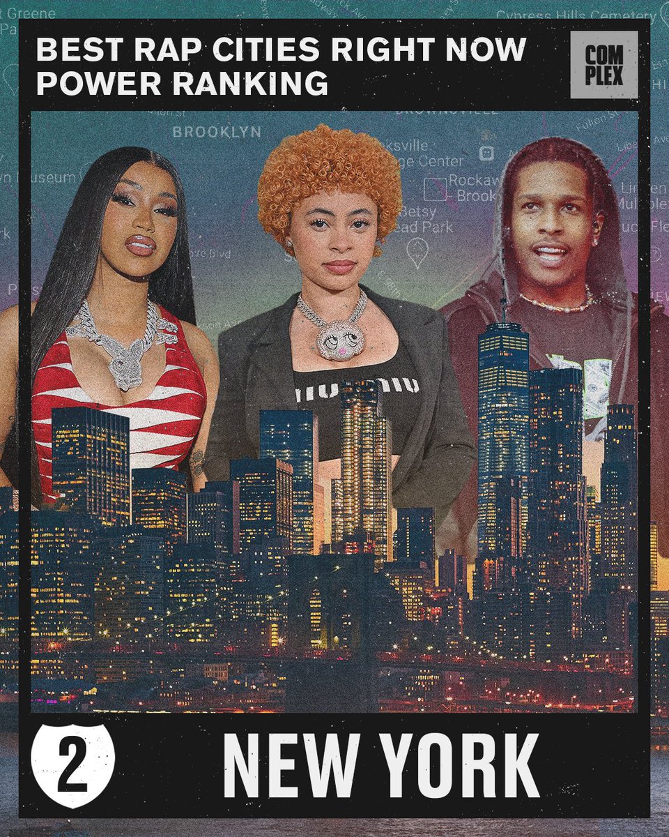 ComplexMusic's tweet photo. 2. NEW YORK

"New York is one of the most powerful rap cities right now because its artists and trends have the unique ability to extend beyond hip-hop and take over pop culture."

FULL POWER RANKINGS 🔗 https://t.co/z6nR9lJeAY https://t.co/dwsUvWnnTH