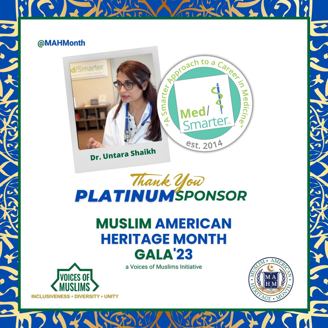 🎉 A big shoutout & heartfelt gratitude to Dr. Untara Shaikh & @MedSmarter for their generous support as a Platinum Level Sponsor for the MAHM Gala '23! 🌟 Witness their unique culture & approach to propel student success, youtu.be/cYFM0CRKnLw

#MAHMonth #MedSmarter #VOMs2023