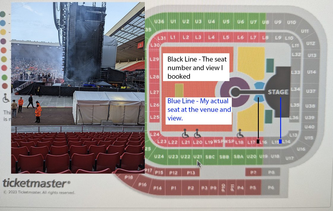 carlhagger's tweet photo. @TicketmasterUK I went 2 C @Beyonce in Sunderland on May 23/5, and the seats were not as advertised! No view of the screen at all and missed the majority of the show because of this!You should be embarrassed to even sell these tickets,let alone charge £160 to look at scaffolding! https://t.co/BJtBla2a7l