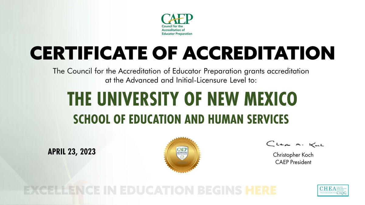 With CAEP Accreditation, students can be assured they will be prepared when they step into the classroom. The spring 2023 accreditation class includes @UofHartford, @MontanaWestern, and @UNM. Congratulations on your continued or new accreditation!