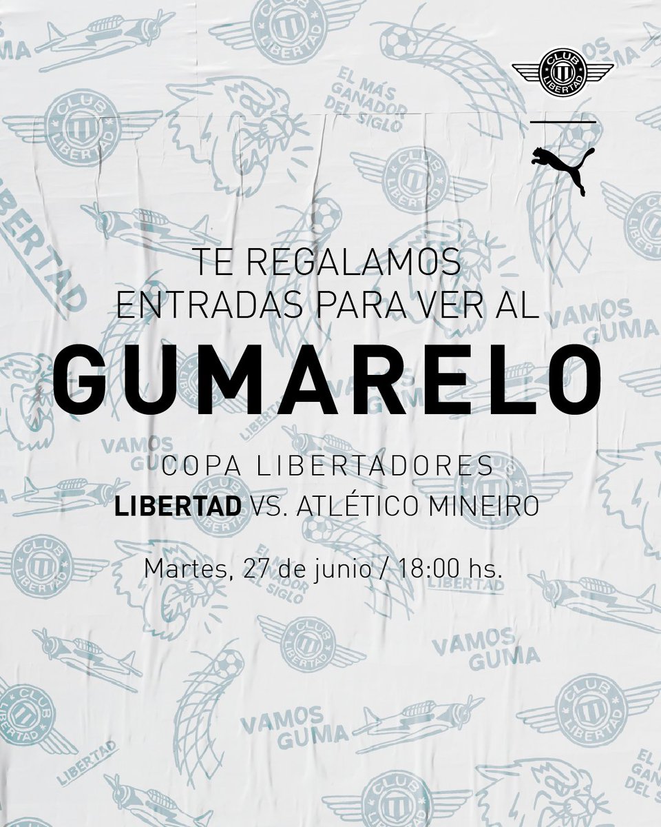 ⚠️REGALAMOS 6 PARES DE ENTRADAS⚠️

Para participar solo tenes que:
1. Darle RT.

Se sortea MAÑANA martes 27 de junio.
 
#vamosGUMA