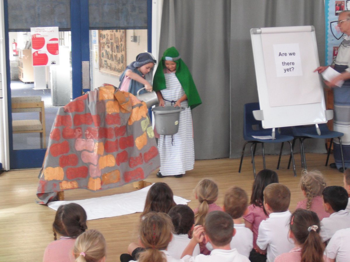 #community #family #biblestory Lovely to welcome Open the Book for collective worship this week. We explored the life of Moses and how we must always have hope and trust @CofELincoln . The children loved being part of the play and the whole school took part as the Israelites