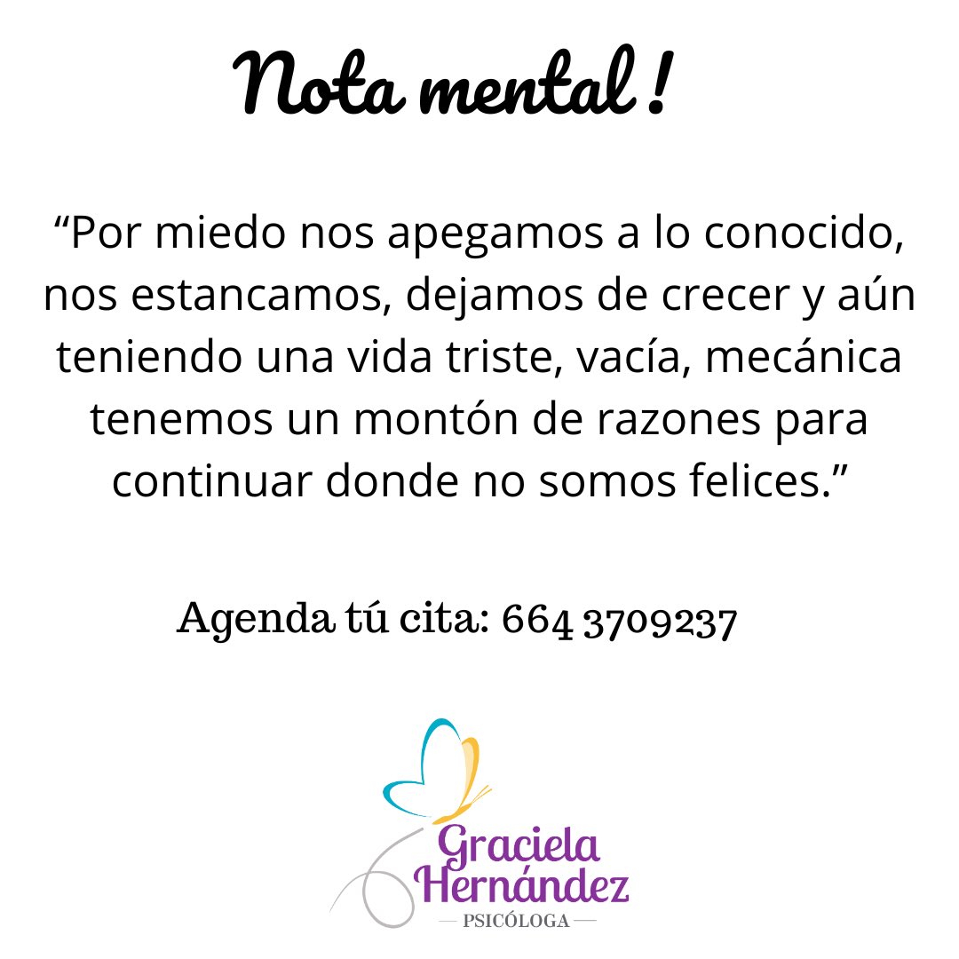 psicgracielaTij's tweet photo. Pon atención a tu estado de ánimo y si en el lugar donde estás eres más triste que realmente feliz, ahora esta la respuesta.
“Recuerda que no estás solo y rendirse no es una opción “
#amate #soledad #hoy #viral #mensjedeldia #notequedes #noestassola https://t.co/IJxSApOPBs