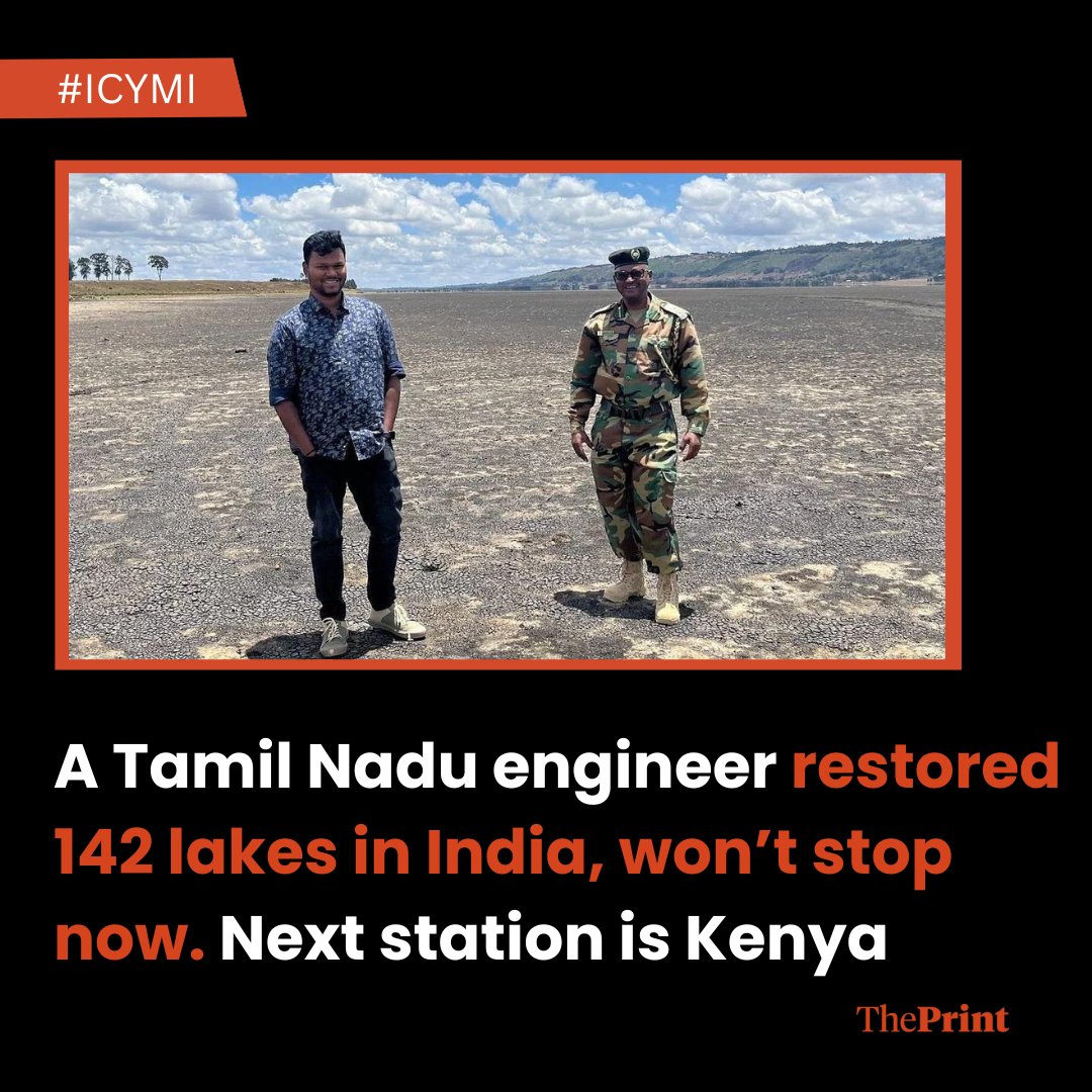 35-year-old engineer Nimal Raghavan's projects are underway in J&amp;K, Haryana, Andhra Pradesh. With crowdfunding and villagers' support, he's on his way to restore all dried-up lakes till none remains.

<a href="/Akshayanath/">Akshaya Nath</a> reports 

#ThePrintGroundReport 

Read: bit.ly/3zHfLmC