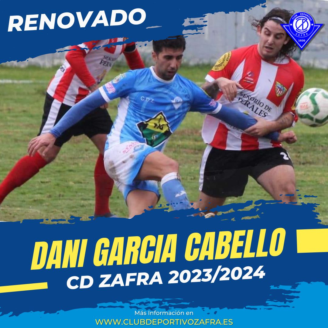 CDZafra's tweet photo. 🔊 RENOVACIÓN
👉 DANIEL GARCÍA CABELLO
Otro Zafrense más que renueva con nuestro Club para la temporada 2023-2024
💙🤍💪🤍💙 https://t.co/1sdwr2r2JK