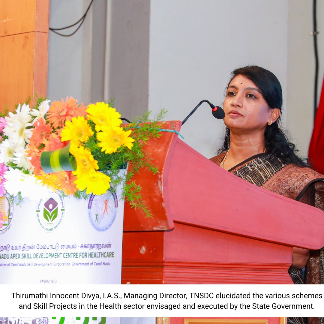 TN Health Skills Summit 2023!!!!
Tmt. J. INNOCENT DIVYA, I.A.S., Managing Director, TNSDC.

#tnapexskilldevelopmentcenter #tnhealthcare #tnapex #workshops2023 #skillsdevelopment #HealthcareTraining #tncareerdevelopment #tncareerskills #medicaltraining #chennai